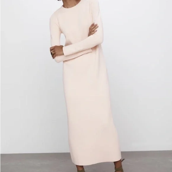Zara | Dresses | Zara Long Knit Dress Limited Edition In Ecru | Poshmark Zara | Dresses | Zara Long Knit Dress Limited Edition In Ecru | Poshmark